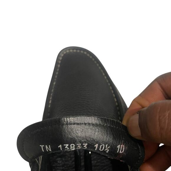 Salvatore Ferragamo Mens Black Pebble Leather Side Buckle Loafer Dress Shoe 10.5 main image 7